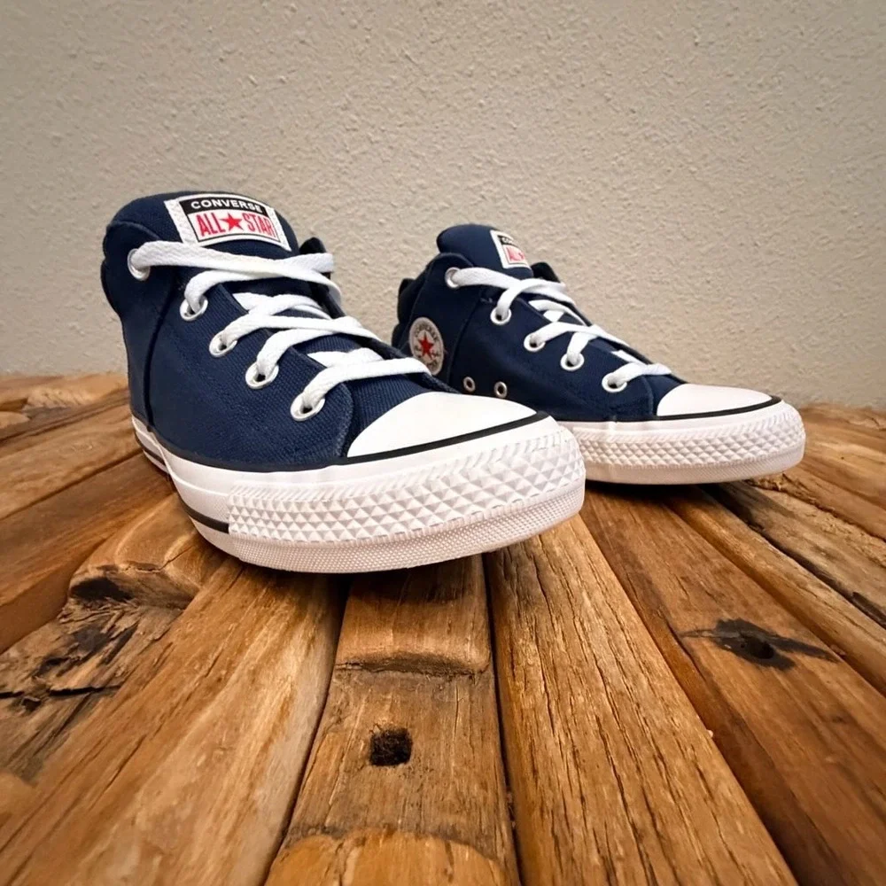 Converse Chuck Taylor All Star Madison Navy Blue Mid Top Sneakers A04785F Kids 5
